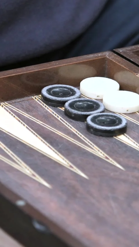 Hands of men playing backgammon Stock Footage 332876059