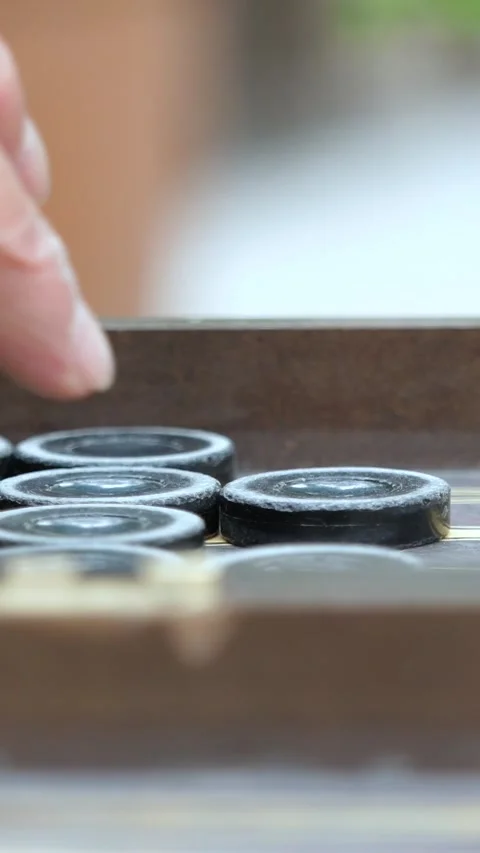 Hands of men playing backgammon Stock Footage 332876178