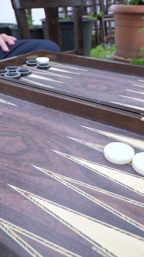 Hands of men playing backgammon Stock Footage 332876189