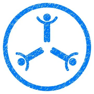 Hands Up Men Rounded Grainy Icon Stock Illustration