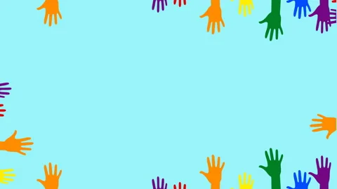 Hands minimal motion design animation | Stock Video | Pond5
