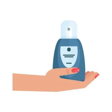 Hands with moisturizing cream Illustrazione stock