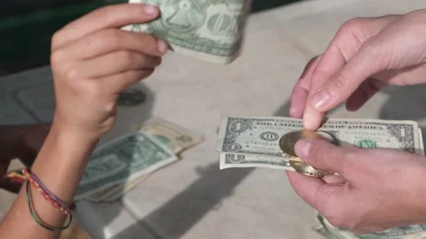 Hands money exchange give bitcoins dollars concept symbol business Stock Footage 221566465
