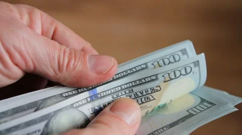 Hands with money Stock Footage 60767055