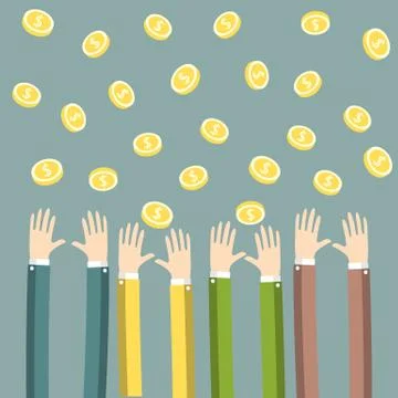 Hands with money Stock Illustration