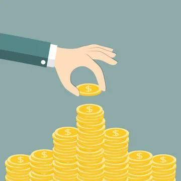 Hands with money Stock Illustration