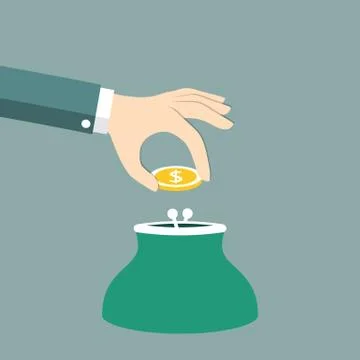 Hands with money Stock-Illustration