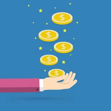 Hands with money Stock Illustration