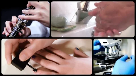 Hands, montage Stock Footage 33643192