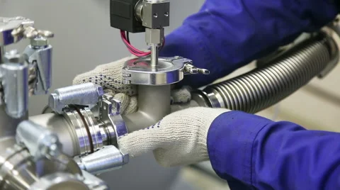 Hands Mounted Complex Technical Construction  Stock Footage 60804968