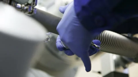 Hands Mounted Complex Technical Construction Stock Footage 60805007