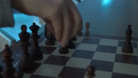 Hands Moving The Chess Stock Footage 108373419