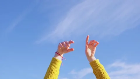 Hands moving or dancing on air Stock Footage 270347933