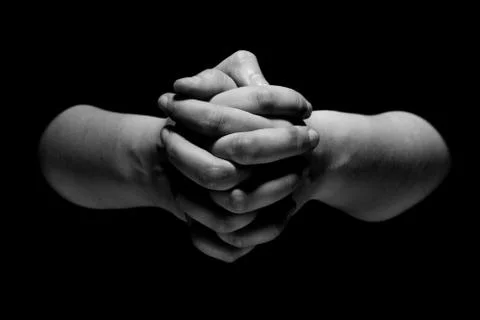 Hands in mudra gesture Foto stock