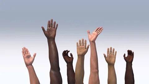 Hands  multiethnic people vote. Teamwork businesspeople diversity Stock-Footage 194979568
