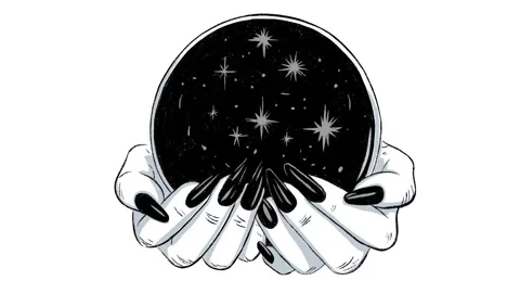 Hands with mystic sphere Stock Footage 298876201