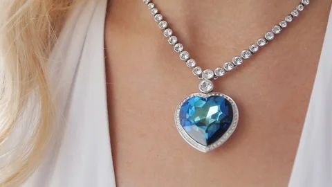 Hands with a Necklace Stock Footage 87973468