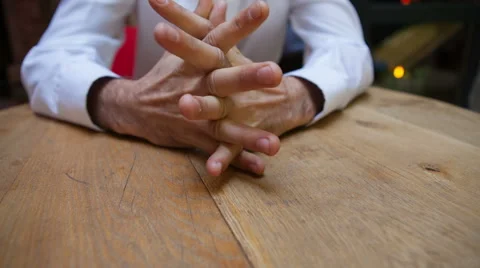Hands nervous man Stock-Footage 42723995
