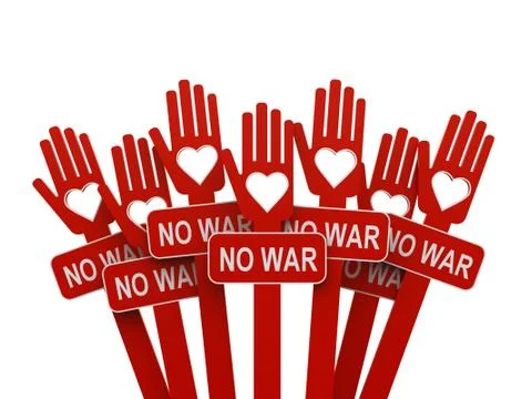 Hands with No War Stock Illustration