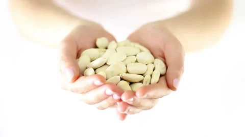 Hands Offering Beans Stock Footage 34865722