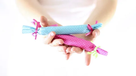 Hands Offering sweets Stock Footage 34865960