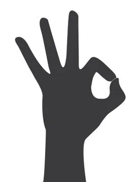 Hands okay sign Stock Illustration