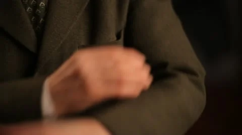 Hands of an old man. Video stock 22240242