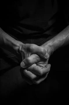 Hands of an old man Stock Photos