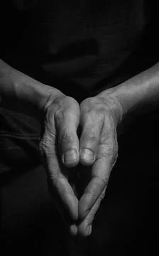 Hands of an old man Stock Photos