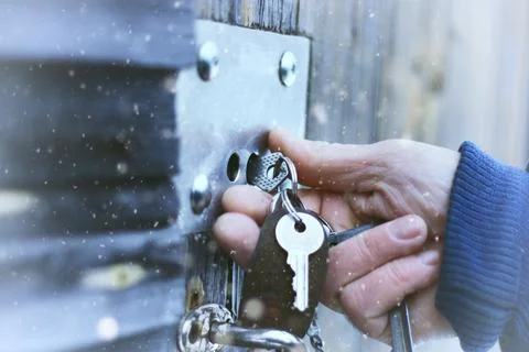 Hands open lock Stock Photos