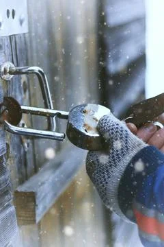 Hands open lock Stock Photos