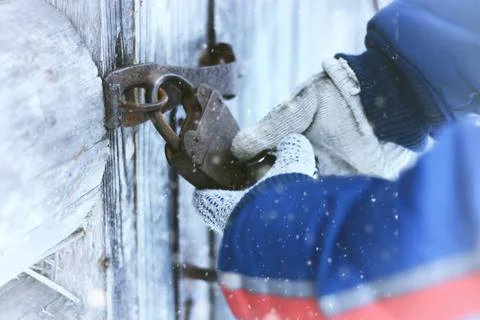 Hands open lock Stock Photos