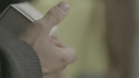 Hands opening up a box in slow motion Stock Footage 102140715