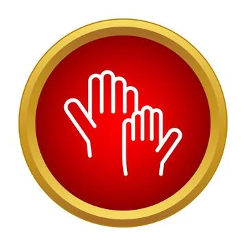 Hands outline icon representing community, help and support イラスト素材