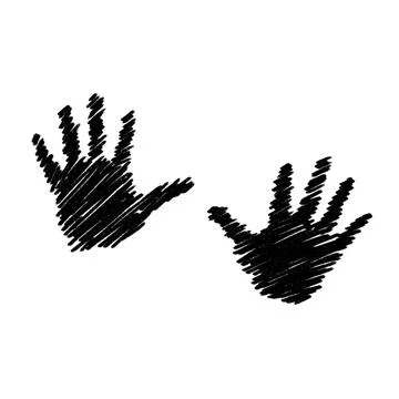 Hands paint creative art Stock Illustration