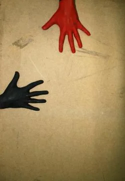 Hands on a paper Stock Photos