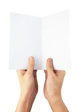 Hands with paper Foto stock