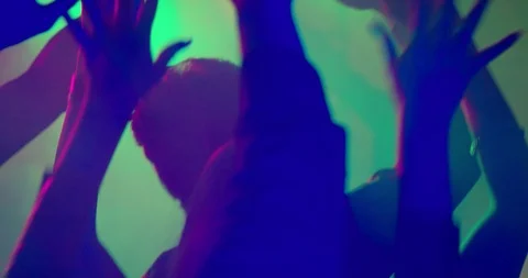 Hands at a Party in Slow Motion Stock Footage 89524091