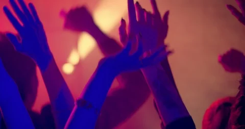 Hands at a Party in Slow Motion Stock Footage 90422594