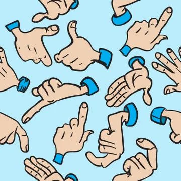 Hands pattern Stock Illustration