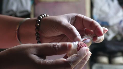Hands Peeling Lychee Video stock 335215848
