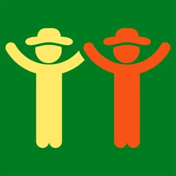 Hands Up People Icon Illustrazione stock