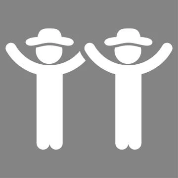 Hands Up People Icon Stock Illustration
