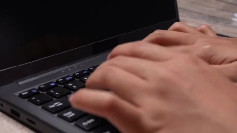 Hands person start working on keyboard Stock Footage 273673723