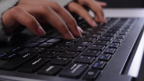 Hands person start working with keyboard Stock Footage 273674008