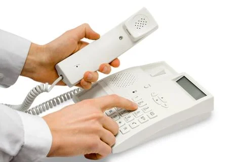Hands with phone Stock Photos