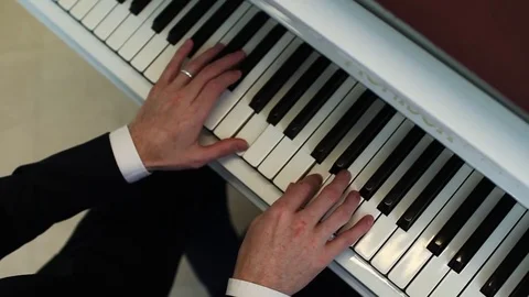 Hands of a pianist Stock Footage 70285579