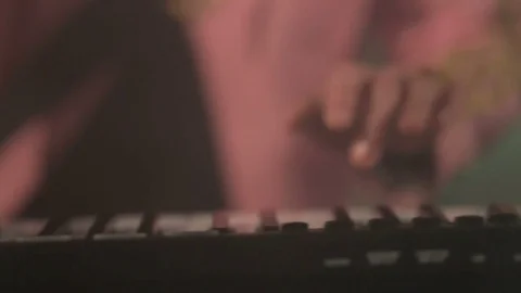 Hands pianist playing on the keyboard Stock Footage 74870570