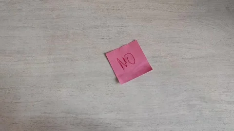 Hands Placing Sticky Notes “No” and “Yes” Decision Concept Stock Footage 324702454