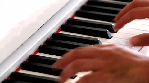 Hands play piano Stock Footage 50594651